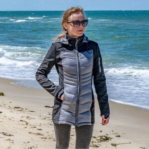 Halifax Traders Down Puffer Coat with Soft Shell Sleeves